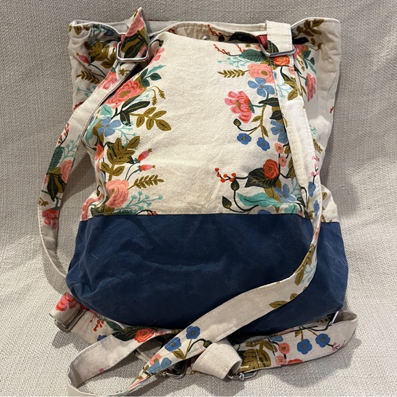 Floral Canvas Backpack/Napsack - Picture 2 of 7